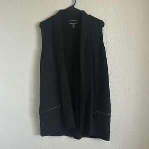 Tahari Black Vest